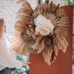 Droogbloemen bloemstuk groot