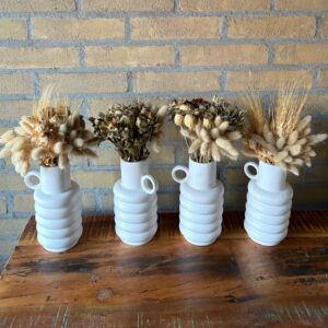 Bohemian tafel droogbloemen – set van 4 vaasjes